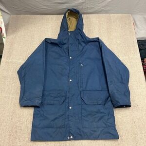 Vintage The North Face Jacket Mens XL Blue 1980s Parka Hooded